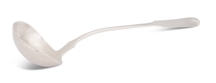 Kentucky "Fiddle" Coin Silver Ladle