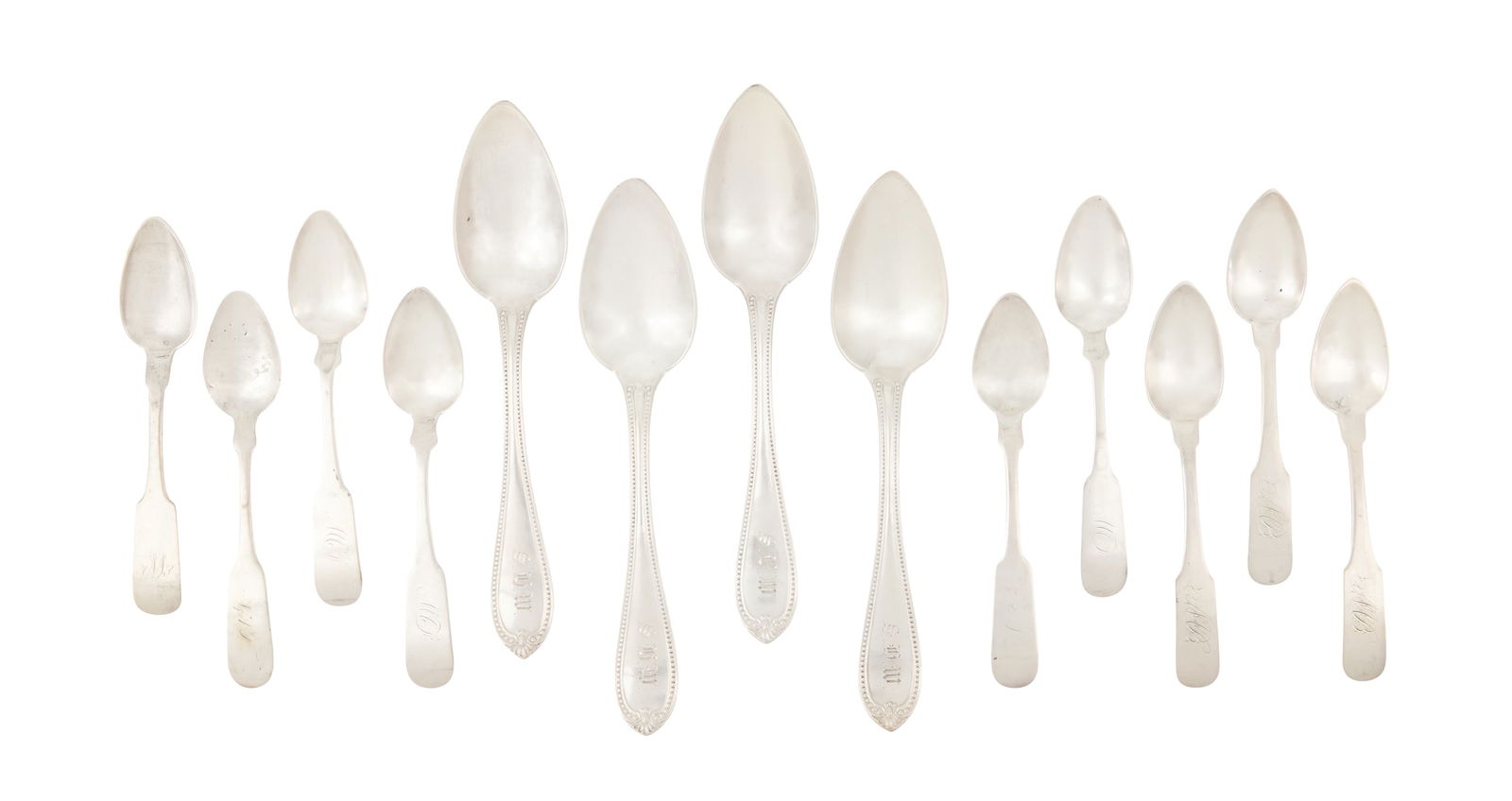 Thirteen Natchez Coin Silver Spoons (1 of 7)