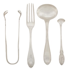 New Orleans Early Pattern Coin Silver Flatware