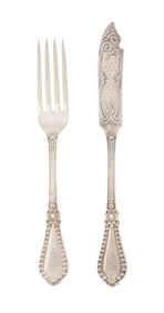 New Orleans-Retailed Coin Silver Pickle Set