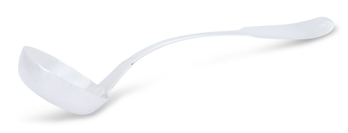 New Orleans "Fiddle" Coin Silver Ladle