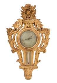 French Louis XV Giltwood Barometer