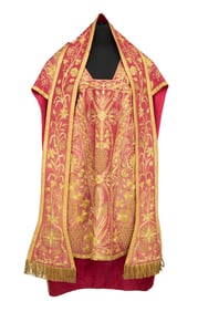 French Silk and Goldwork Chasuble and Stole
