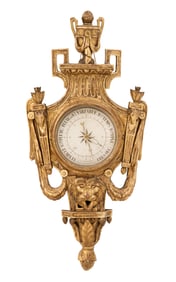 Handsome French Louis XVI Giltwood Barometer
