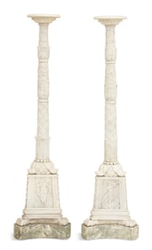Pair of Italian Marble Torcheres