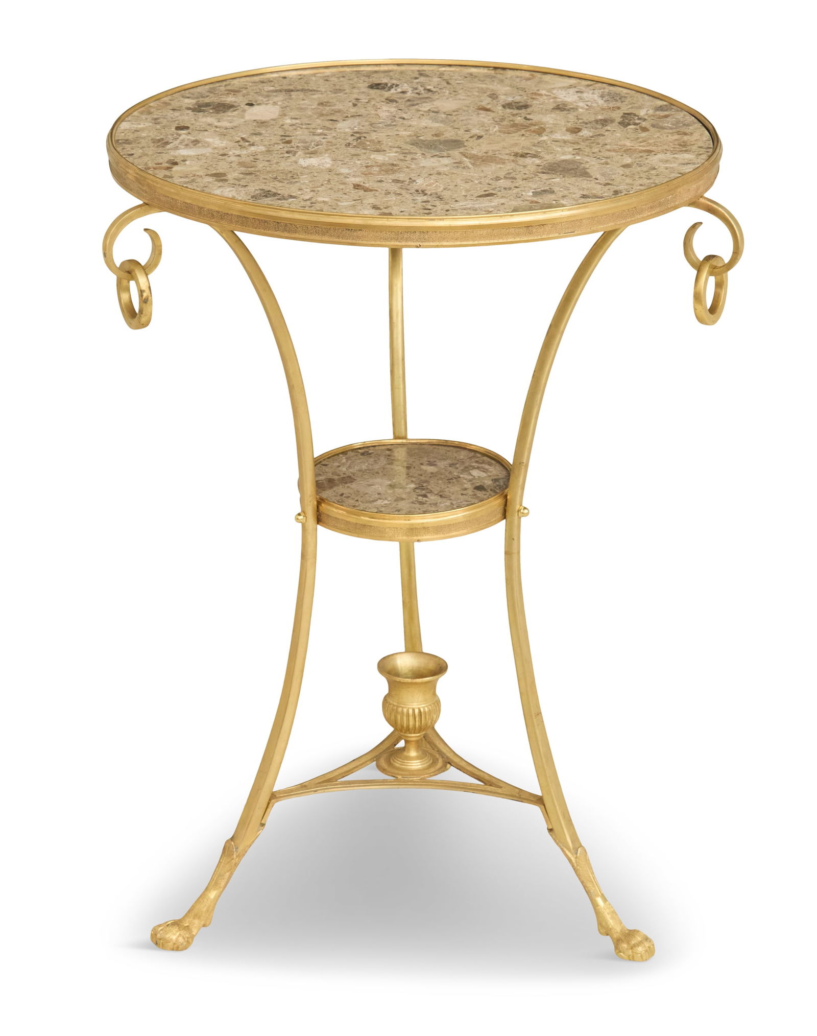 French Gilt-Bronze and Marble-Top Gueridon (1 of 2)