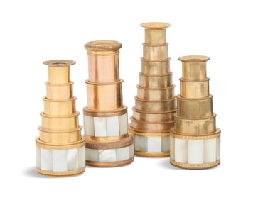 Four French Mother-of-Pearl Monocular Spyglasses