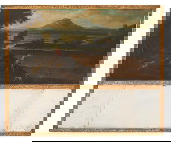 Giltwood Overmantel Trumeau Mirror