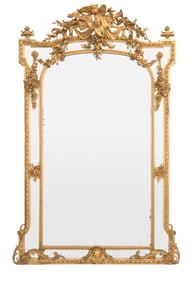 Monumental French Belle Epoque Giltwood Mirror