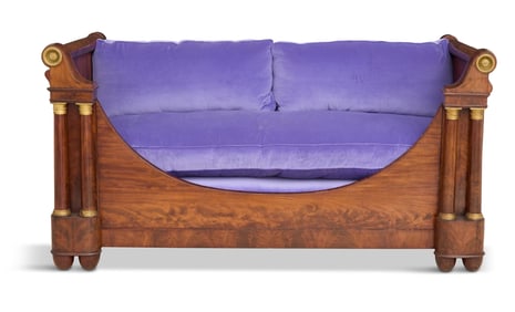 Empire Ormolu-Mounted Mahogany Day Bed