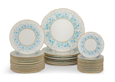 Coalport "Harebell Turquoise" Dinner Service