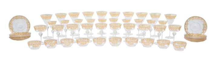 Collection of Salviati Hand-Blown Glass Stemware
