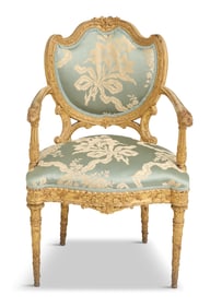 Italian Giltwood Salon Chair