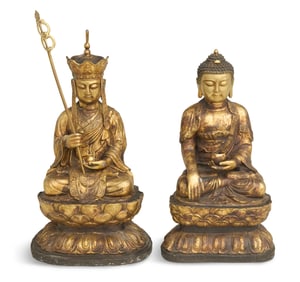 Two Gilt-Metal Buddha Figures