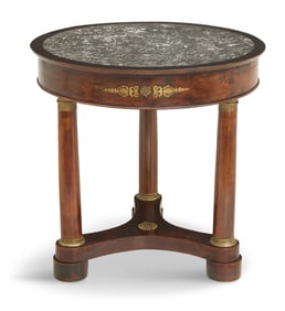 Bronze-Mounted Marble-Top Center Table
