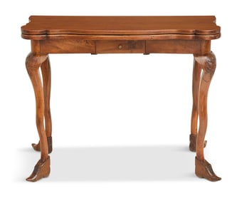Italian Walnut Fold-Over Games Table
