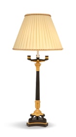 French Bronze Dore et Patine Lamp