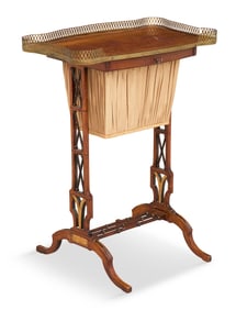 Petite Regency Rosewood Sewing Table