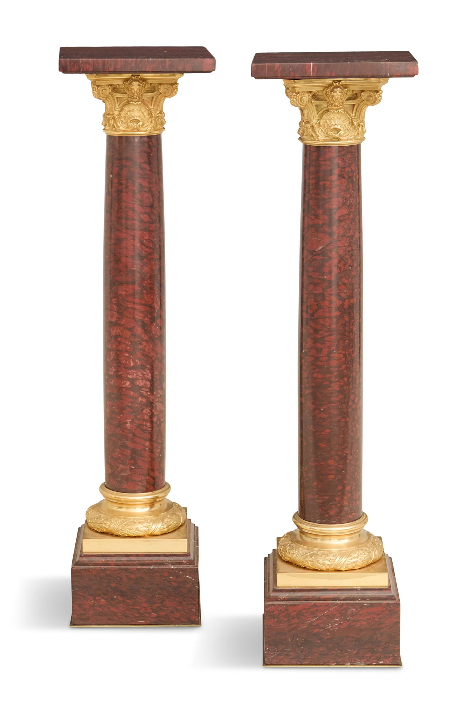 French Belle Epoque Marble and Bronze Pedestals (1 of 2)