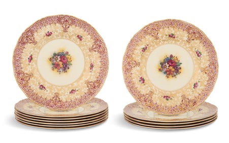 Set of Twelve Royal Worcester Cabinet Plates