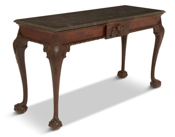 George III-Style Carved Mahogany Side Table