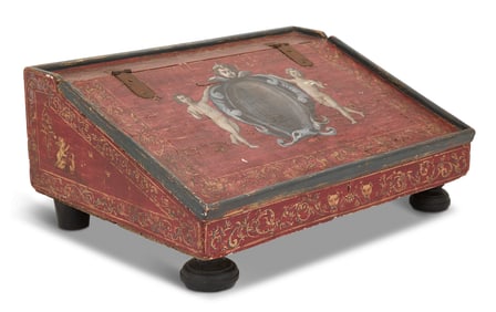 Italian Baroque Painted Writing Slope/Bible Box