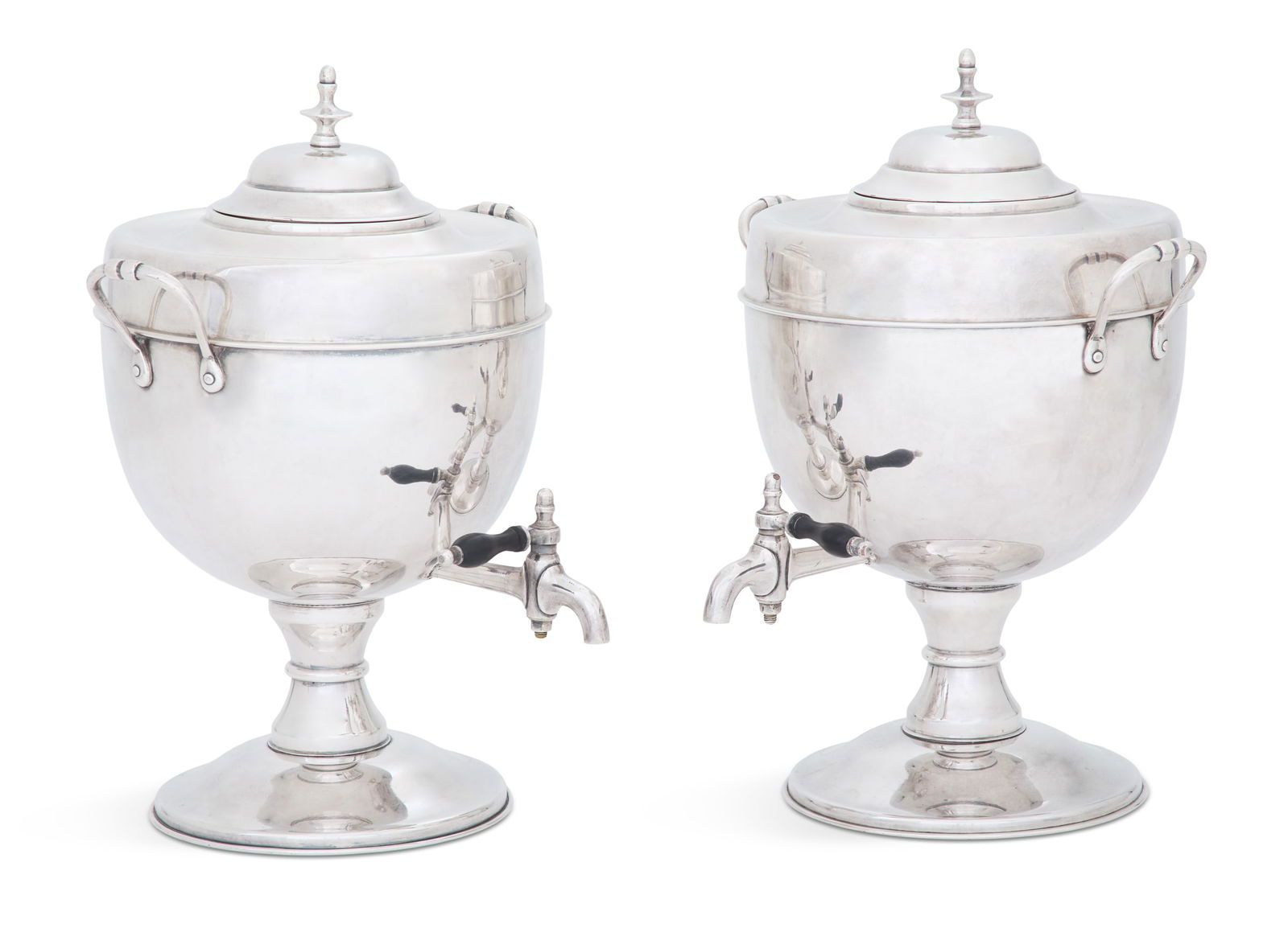 Pair of Silverplate Hot Water Urns (1 of 1)