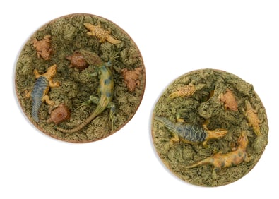 Two Portuguese Palissy Ware Dishes