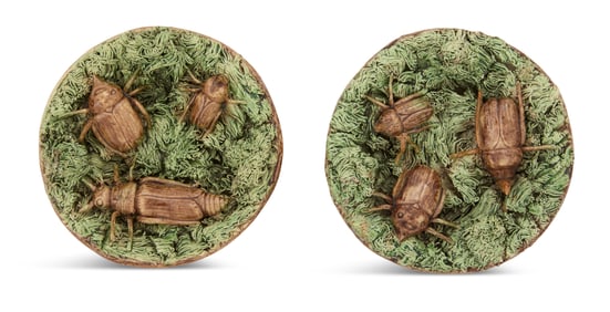 Two Portuguese Palissy Ware Dishes