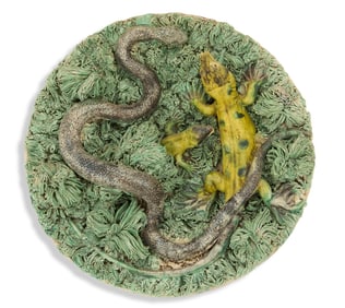 Portuguese Palissy Ware Faience Wall Plaque