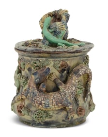 Palissy Ware Faience Tobacco Jar