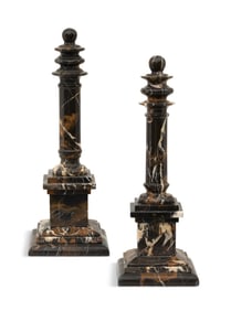 Pair of Marble Desk Ornaments