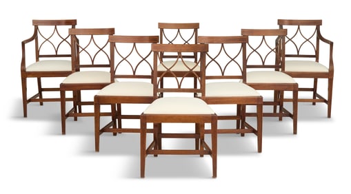 Eight Regency-Style Mahogany Dining Chairs