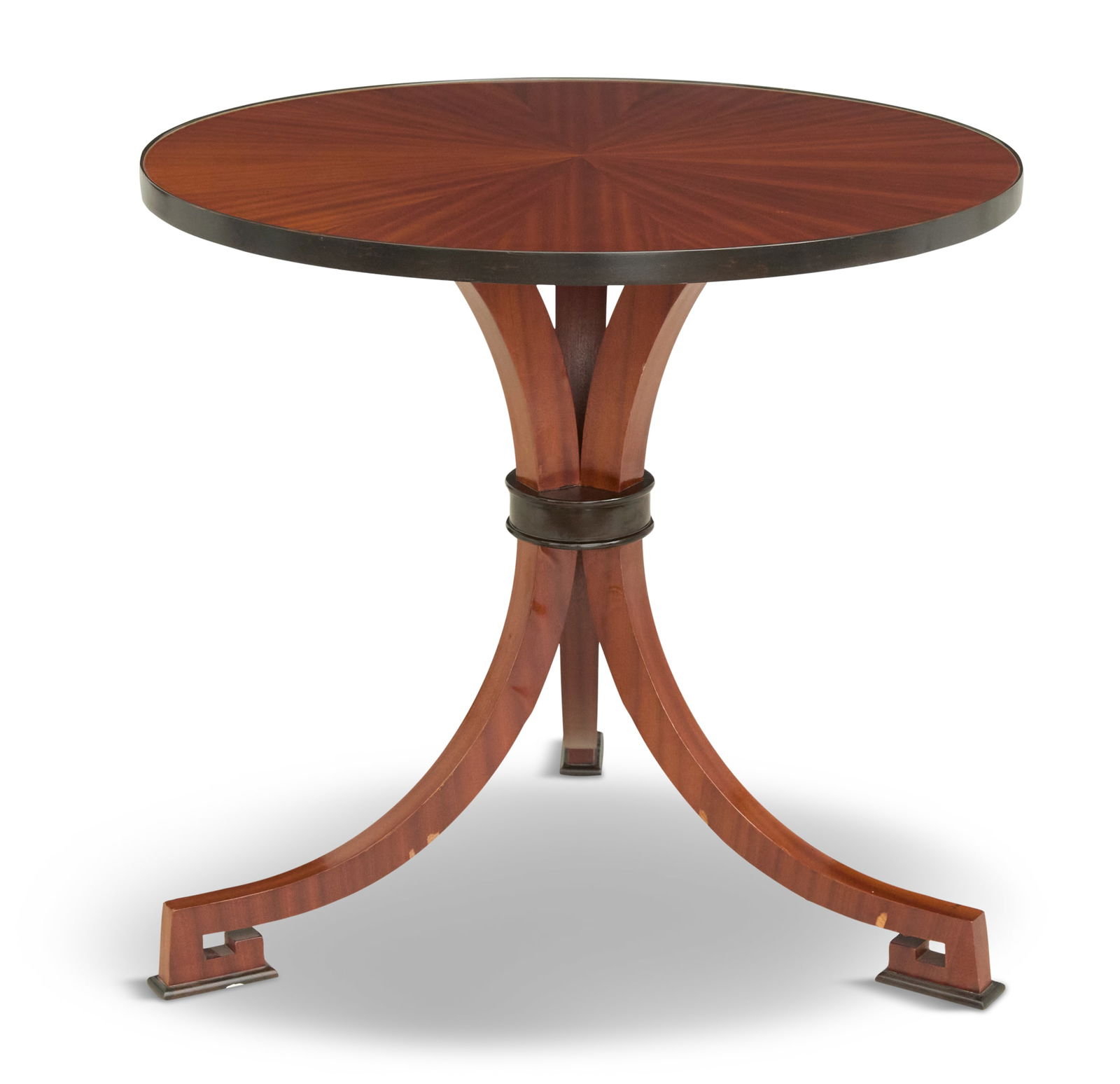 Art Deco-Style Mahogany Circular Center Table (1 of 2)