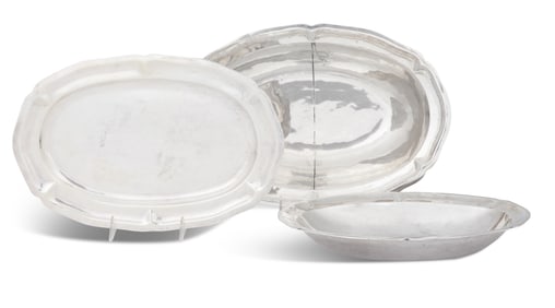 Three Mexican Sterling Silver Serving Dishes