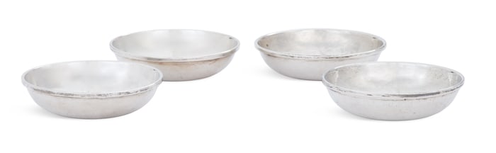 Four Mexican Sterling Silver Condiment Dishes