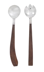 Mexican Sterling and Granadillo Salad Serving Set