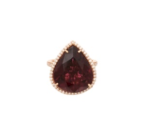 Tourmaline and Diamond Ring