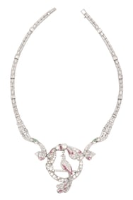 Period Diamond, Ruby and Emerald Necklace