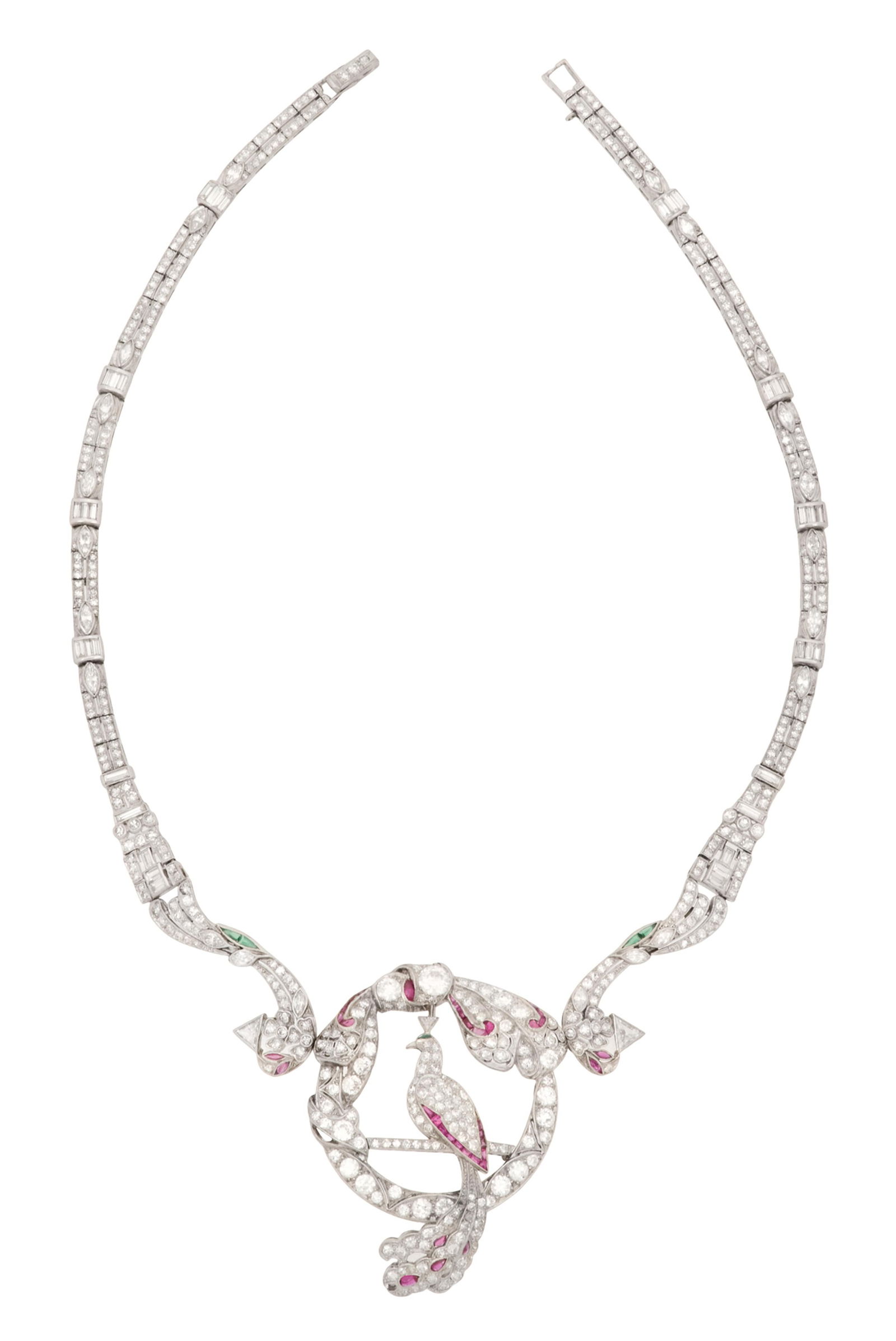 Period Diamond, Ruby and Emerald Necklace (1 of 2)