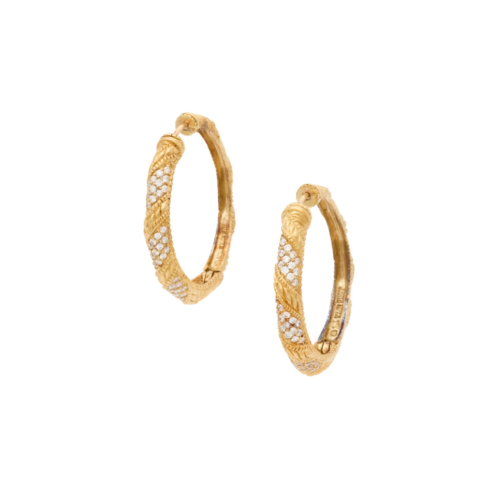 Judith Ripka Diamond Hoop Earrings (1 of 2)