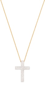 Diamond Cross Pendant on Chain