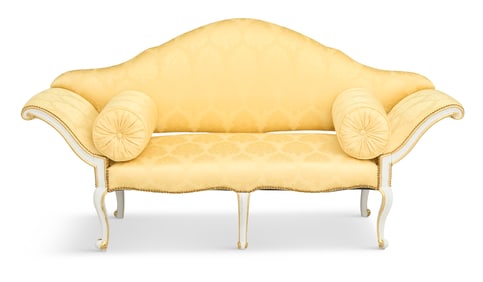 Venetian Polychrome and Parcel-Gilt Sofa