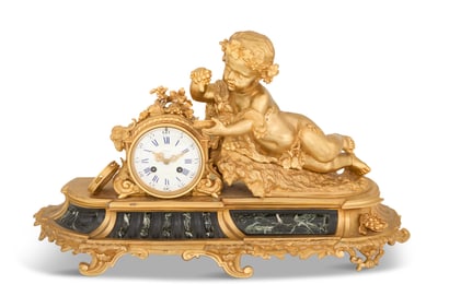 Louis Philippe Bronze Mantel Clock