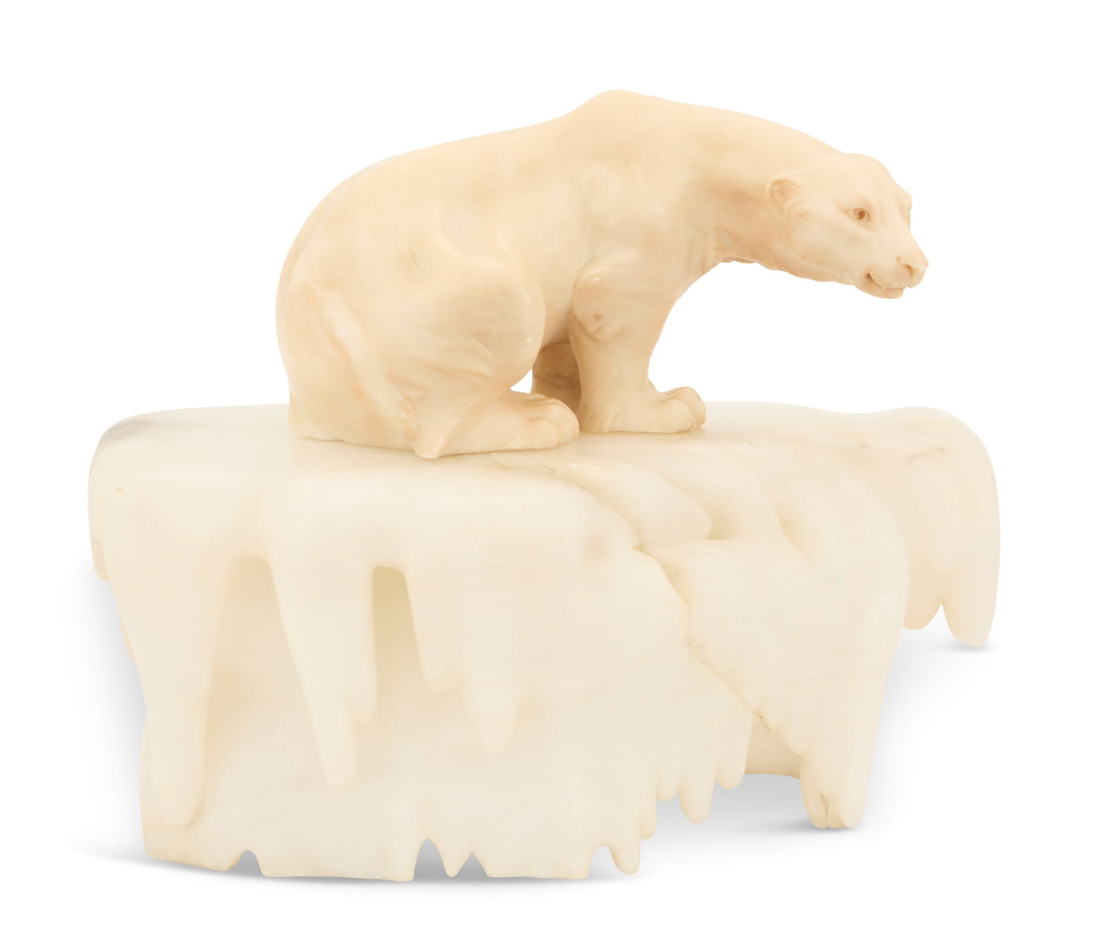 Italian Marble and Alabaster Polar Bear Lamp (1 of 3)
