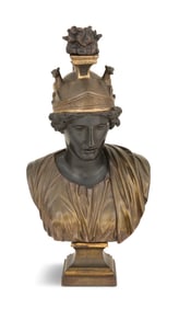 French Bronze Bust of Rhea Silvia