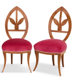 Pair of Biedermeier Mahogany "Tulip" Chairs