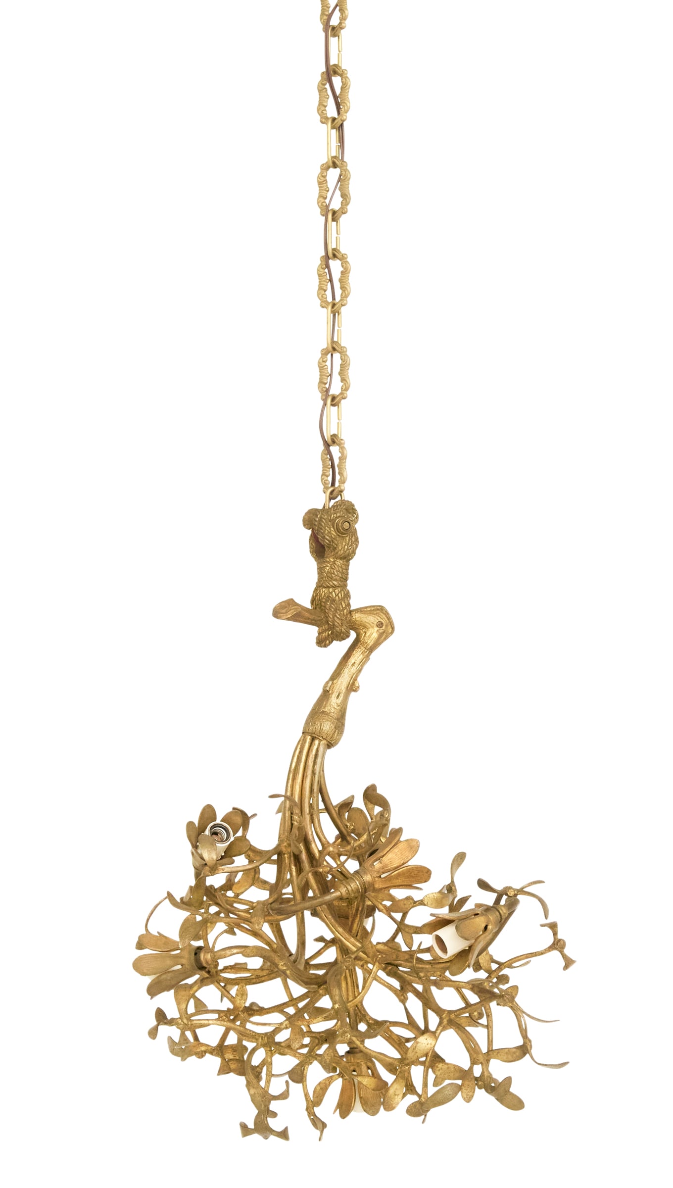 French Bronze Mistletoe Chandelier (1 of 1)