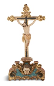 Italian Baroque Parcel-Giltwood Crucifix
