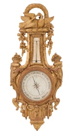 French Louis XVI Giltwood Barometer